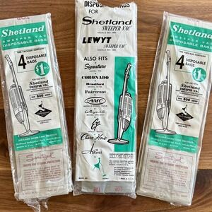 LOT of 15 Vintage MCM Shetland Sweeper Vacuum Vac Disposable Bags 800 Series